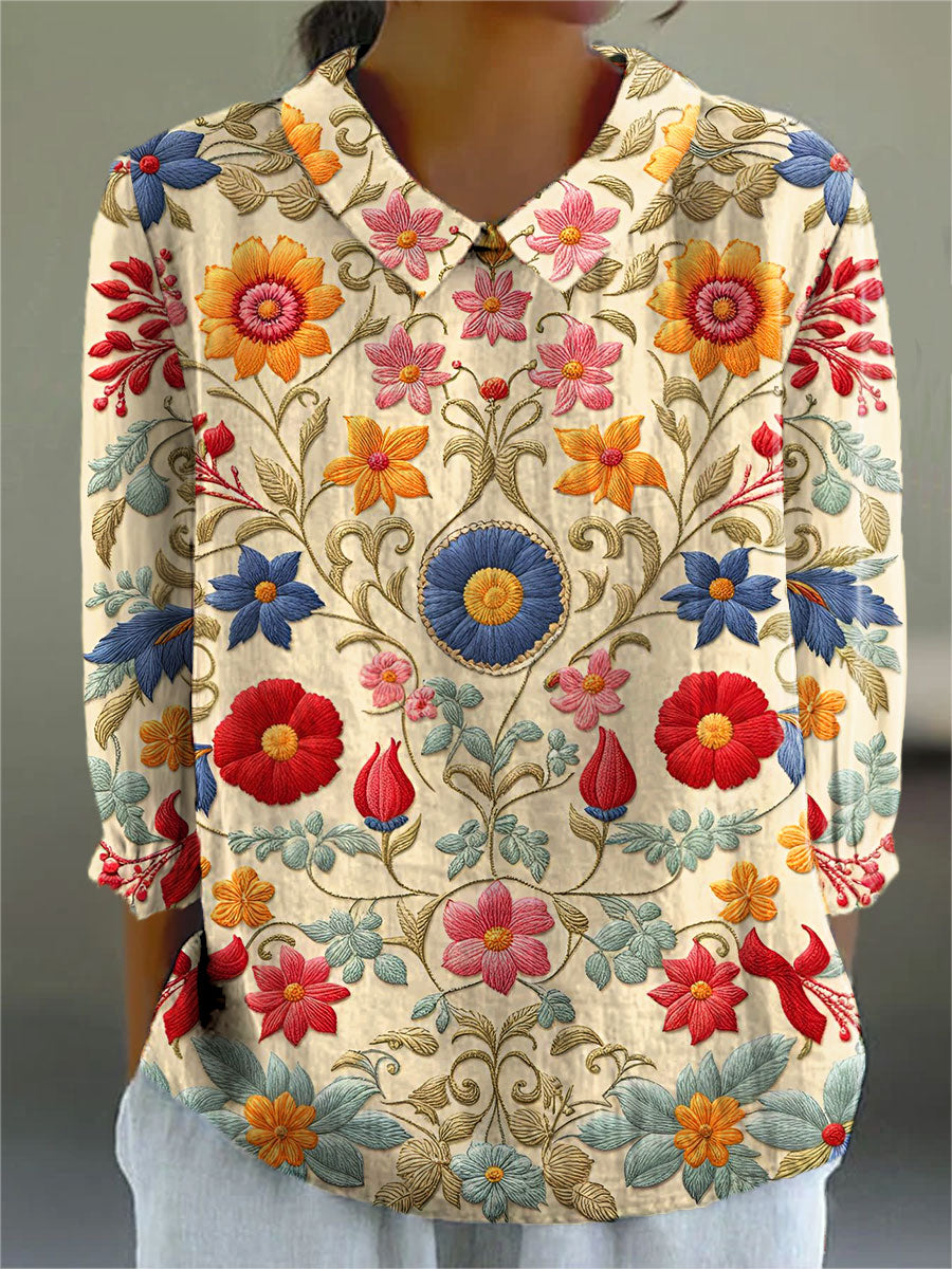 Milena | Künstlerische Bluse mit Print