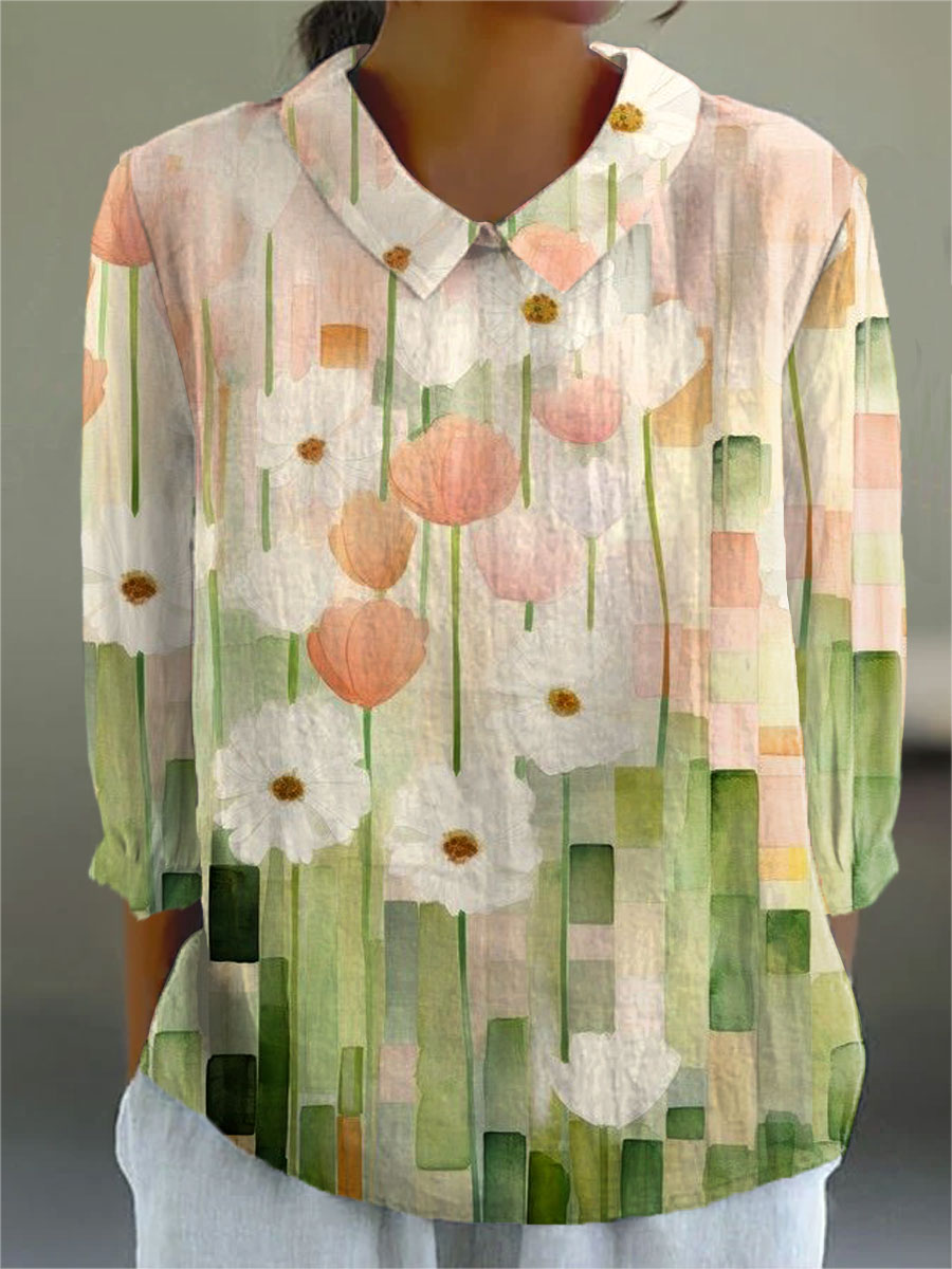 Hannah-Ida | Künstlerische Bluse mit Print