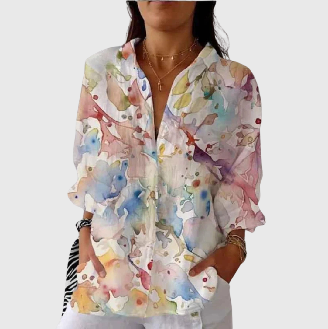 Maike | Leichte farbenfrohe Bluse mit Print