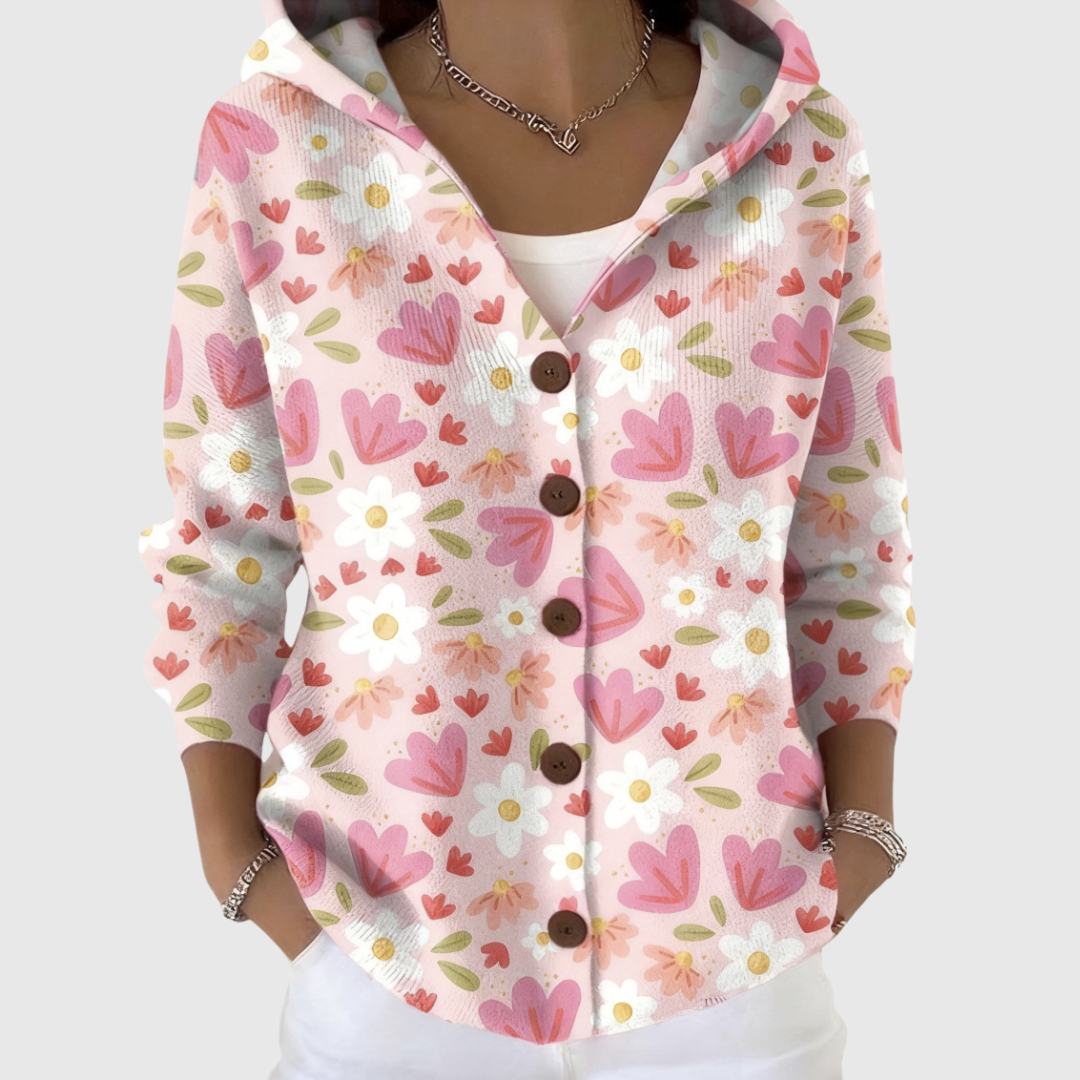 Marlene | Bequemer Strickcardigan mit Kapuze