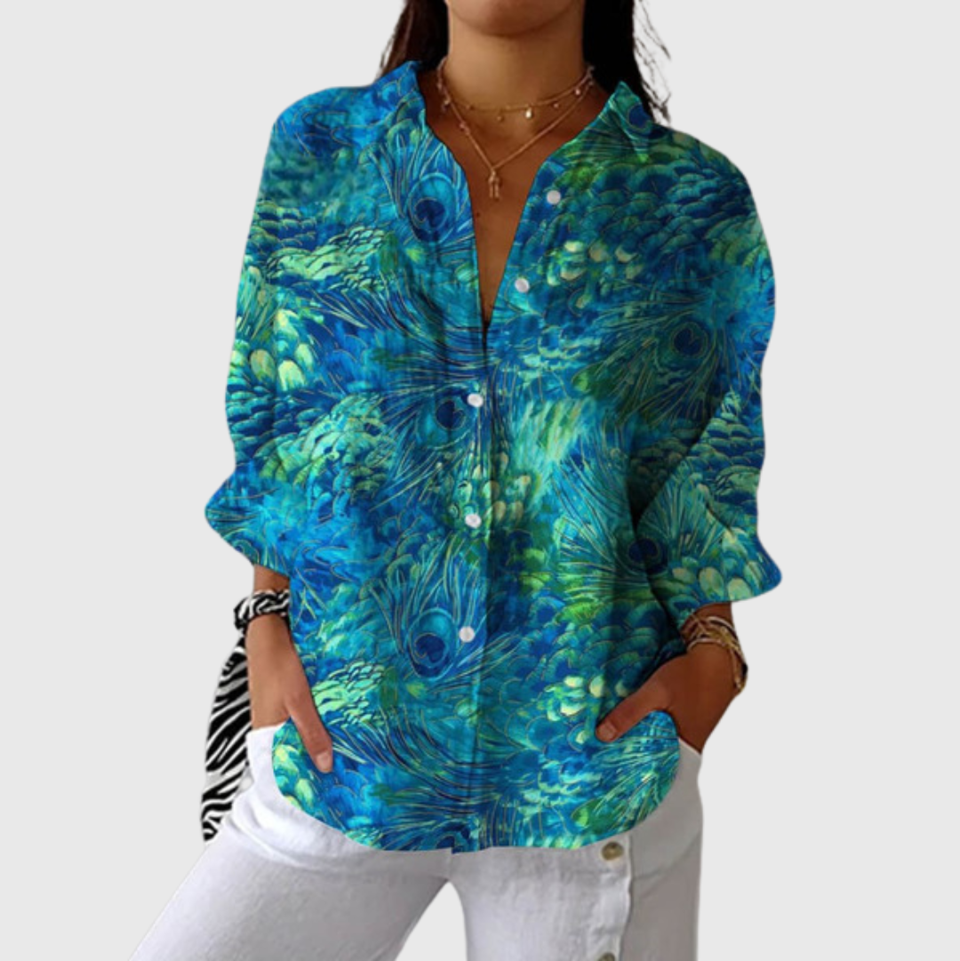 Miriam | Leichte farbenfrohe Bluse mit Print