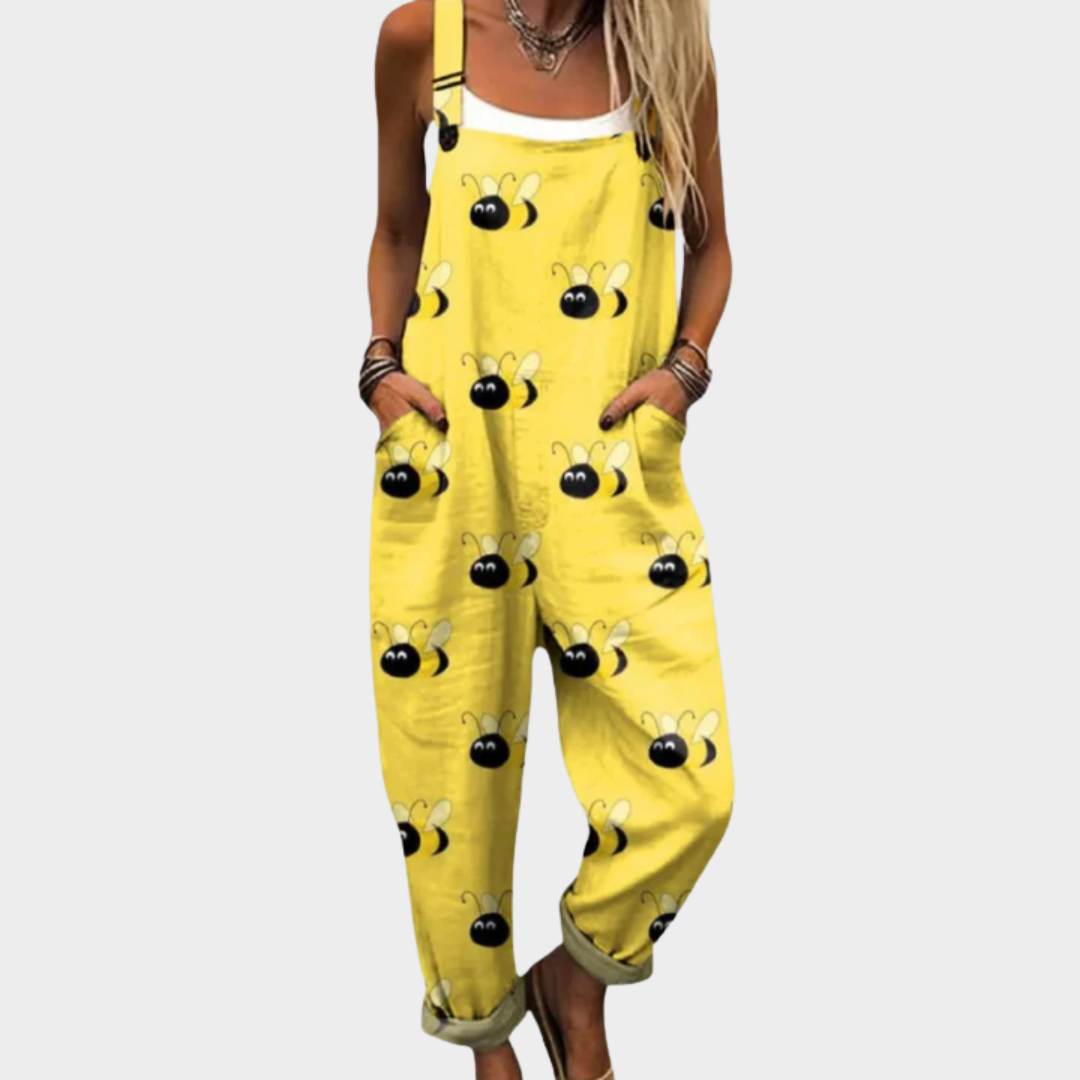 Bequeme bedruckte Latzhose