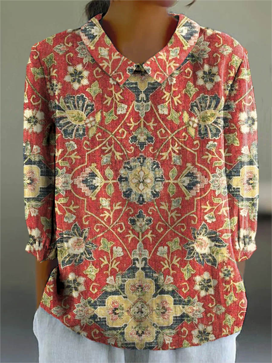 Anna-Rose | Künstlerische Bluse mit Print