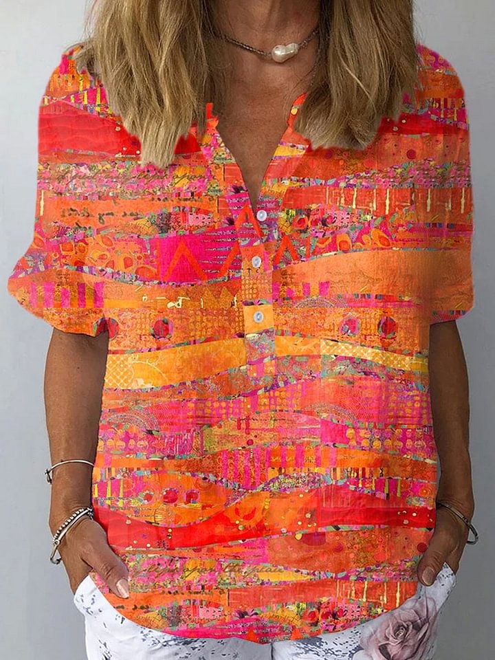 Leandra | Künstlerische Bluse mit Print