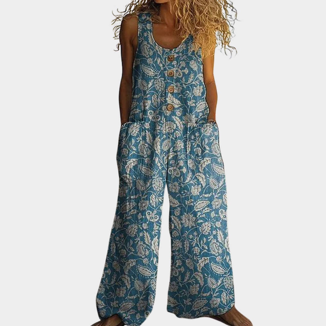 Marlene-Luise | Fließender bedruckter Jumpsuit