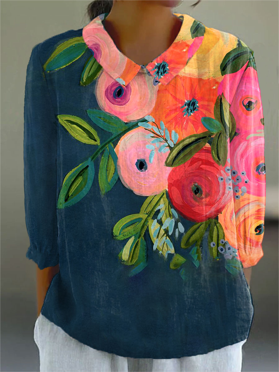 Samira | Künstlerische Bluse mit Print