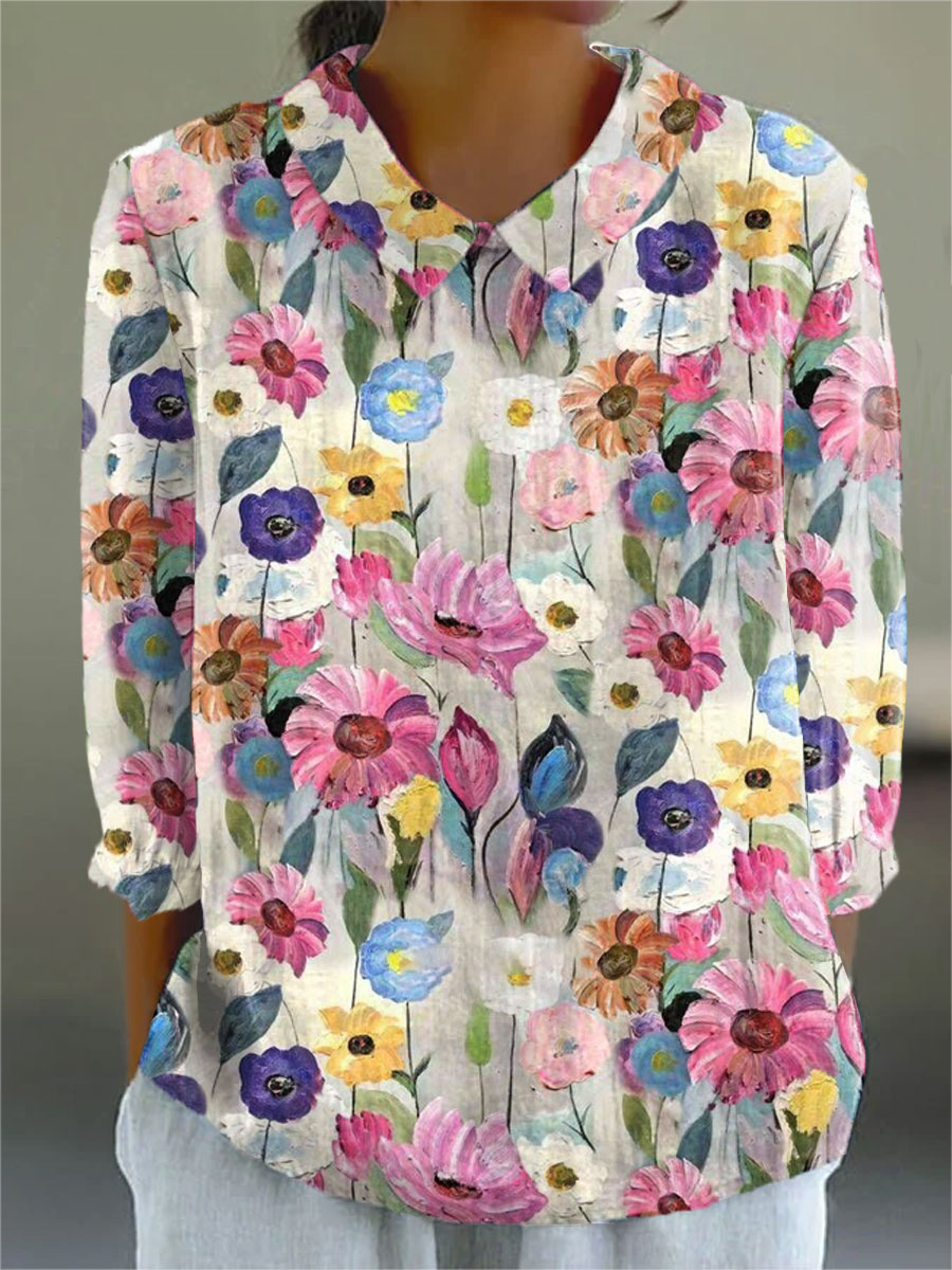 Vera | Künstlerische Bluse mit Print