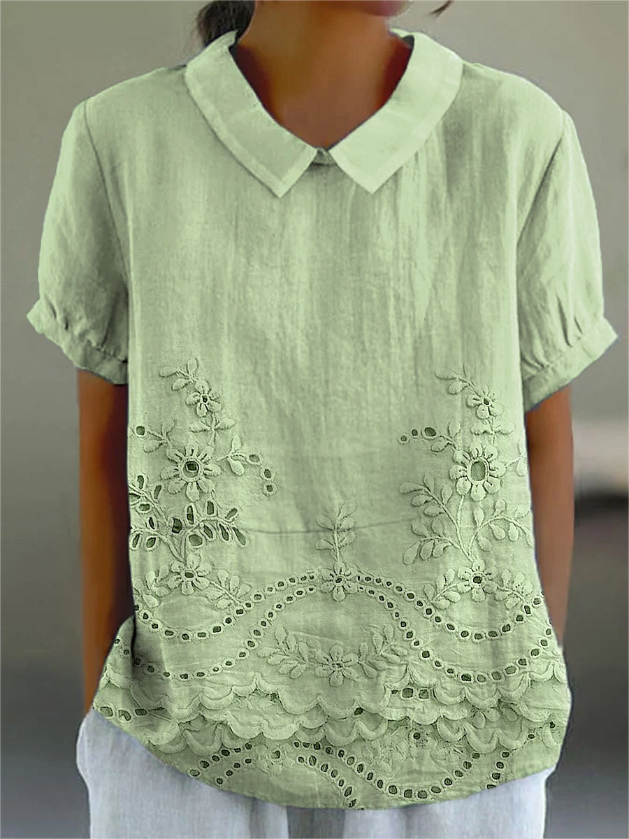 Tabea | Bluse mit Blumenstickerei