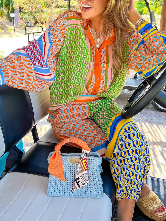 Anneliese | Einzigartige Bluse Colorata mit Look tropisch