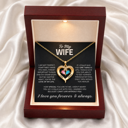 Always Yours – Birthstone Heart Necklace