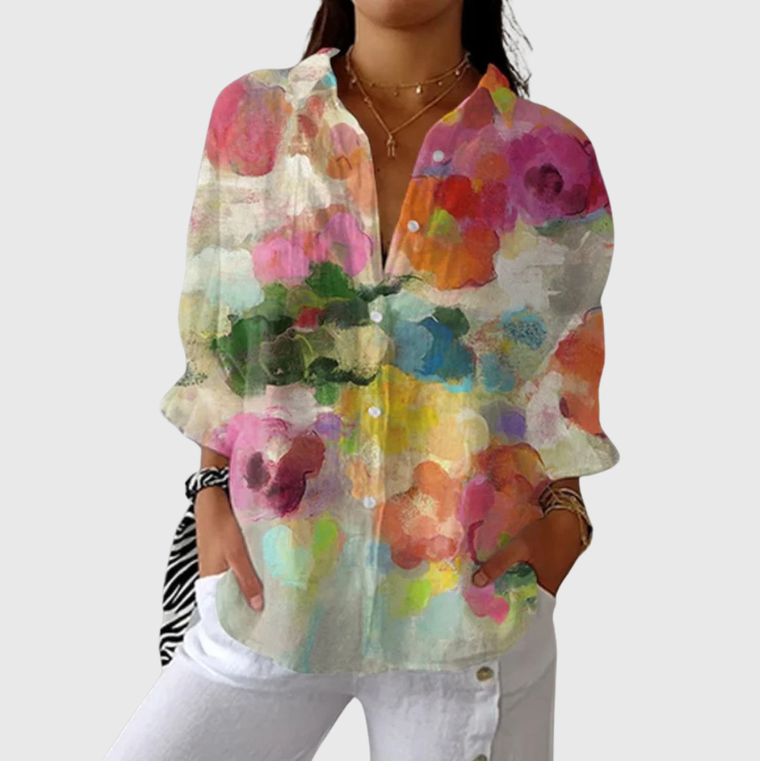 Lotte | Leichte farbenfrohe Bluse mit Print
