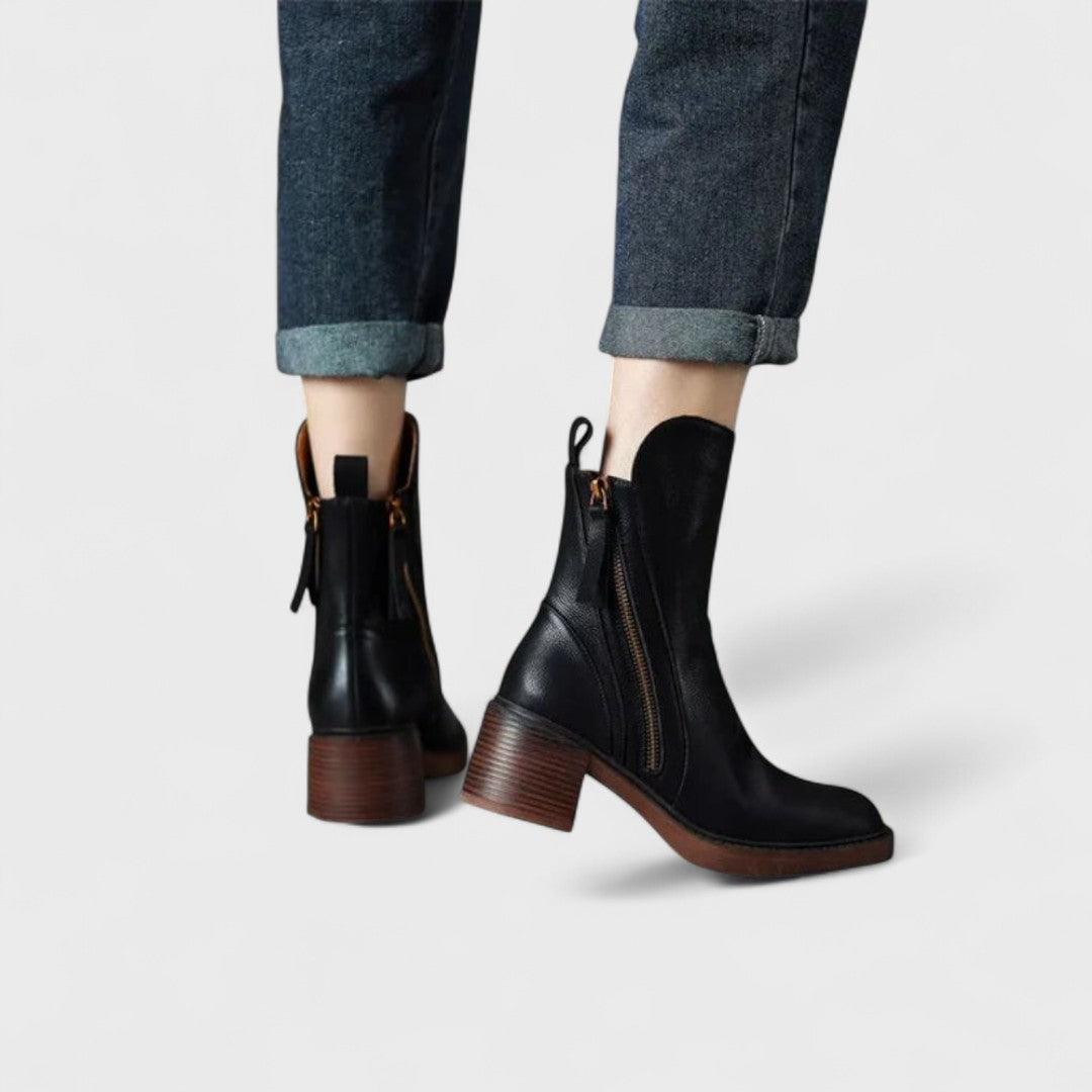 Carina | Leder-Stiefeletten