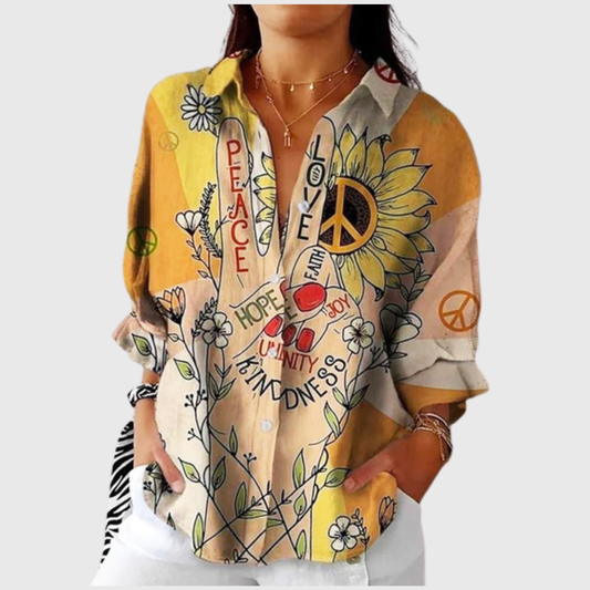 Senta | Leichte farbenfrohe Bluse mit Print