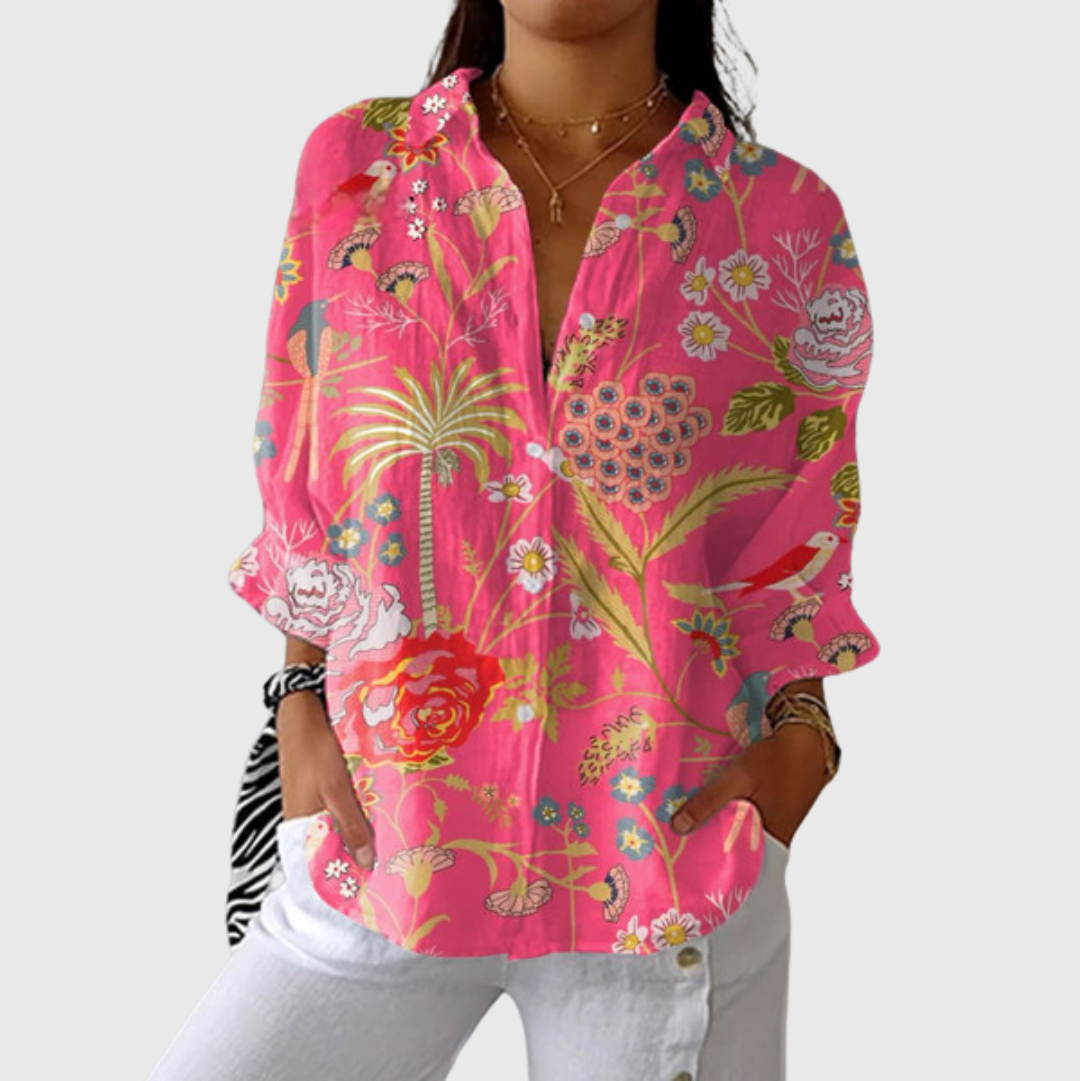 Yvonne | Leichte farbenfrohe Bluse mit Print