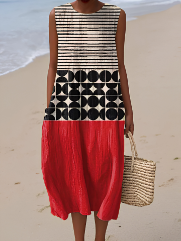 Henrike | Midikleid im Colour-Block-Design