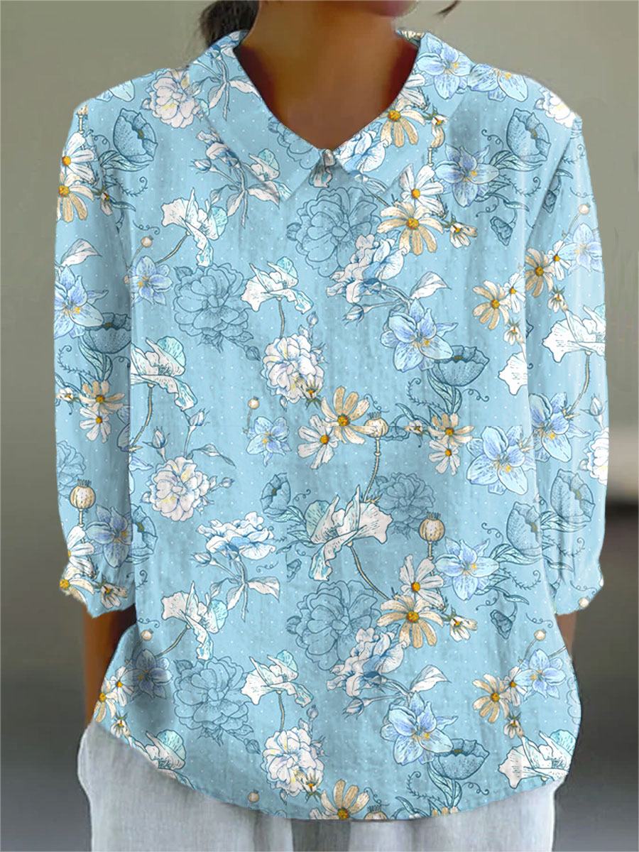 Hannah-Martha | Künstlerische Bluse mit Print