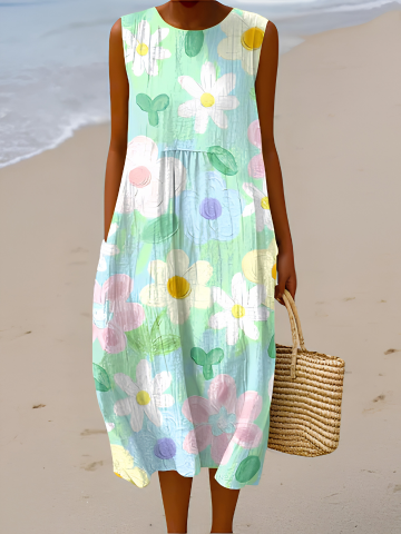 Christiane | Midikleid Pastell Blumen