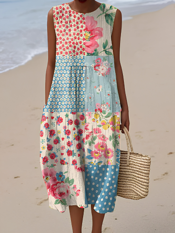 Ute | Midikleid mit Patchwork