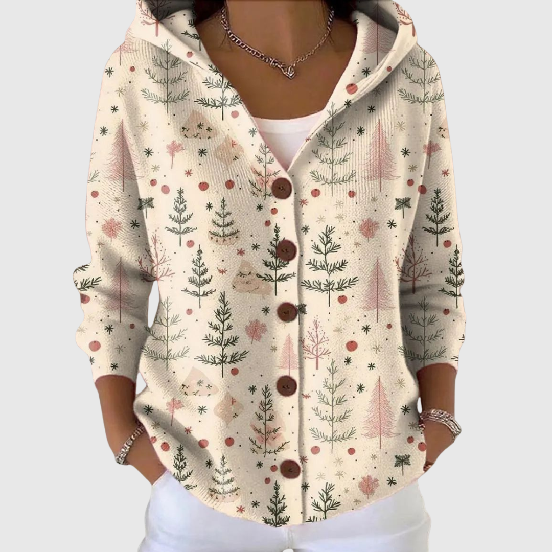 Luise | Bequemer Strickcardigan mit Kapuze