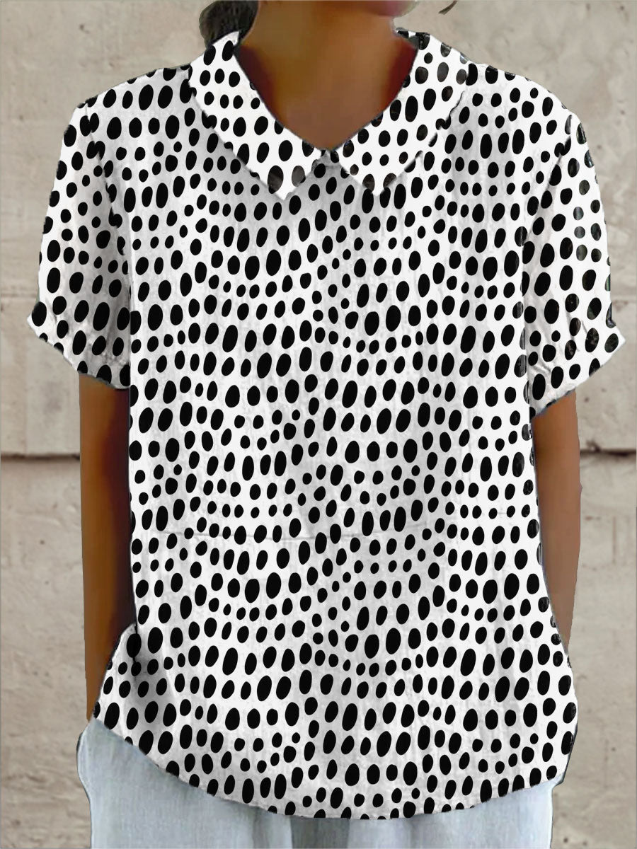 Vroni | Bluse mit Punkteprint