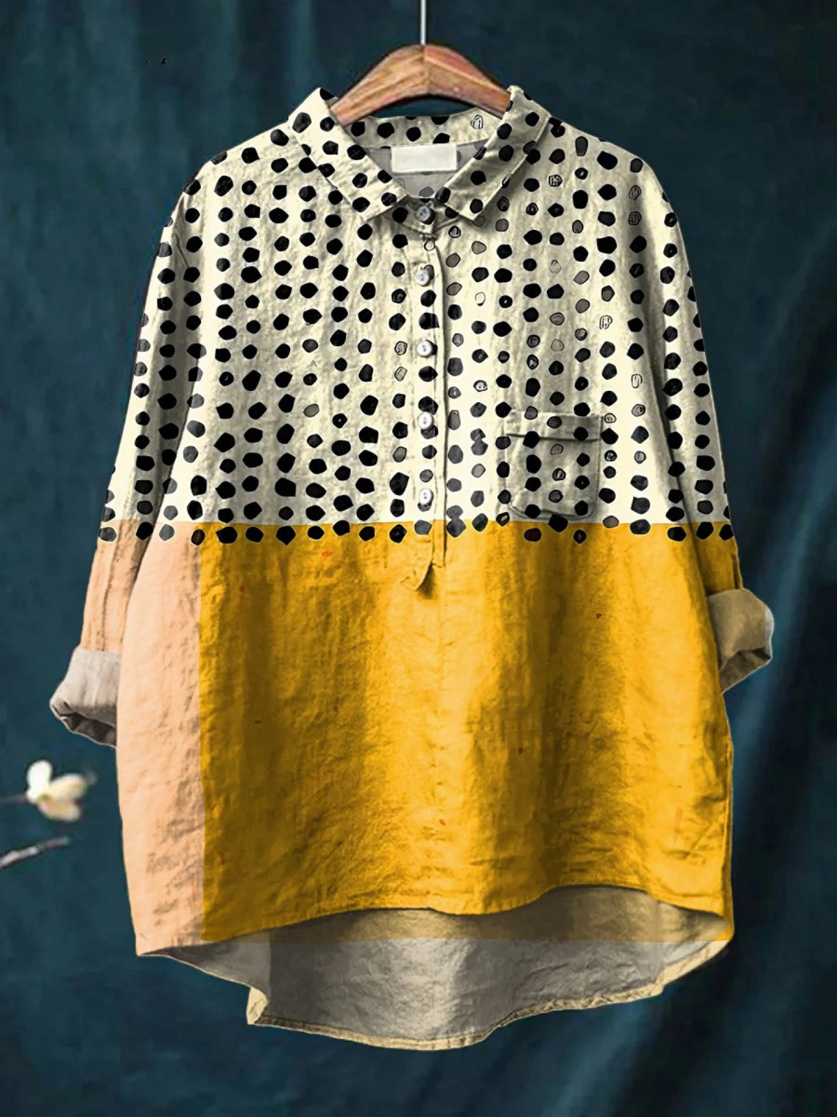 Martha | Legere Damenbluse mit Punkteprint