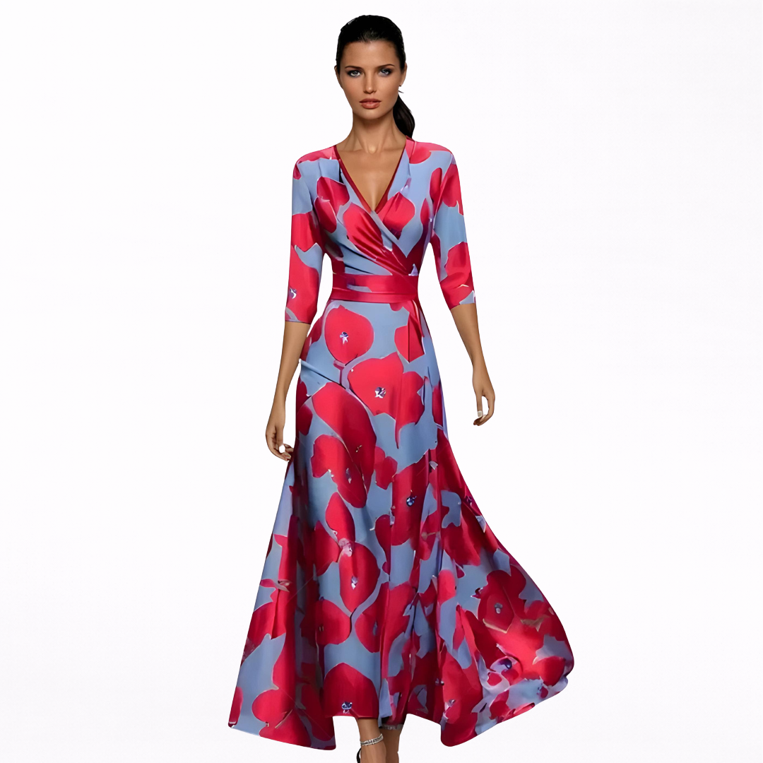 Hedwig | Elegantes Maxikleid mit Blumenmuster