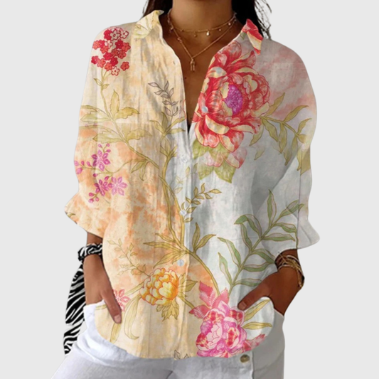 Tatjana | Leichte farbenfrohe Bluse mit Print
