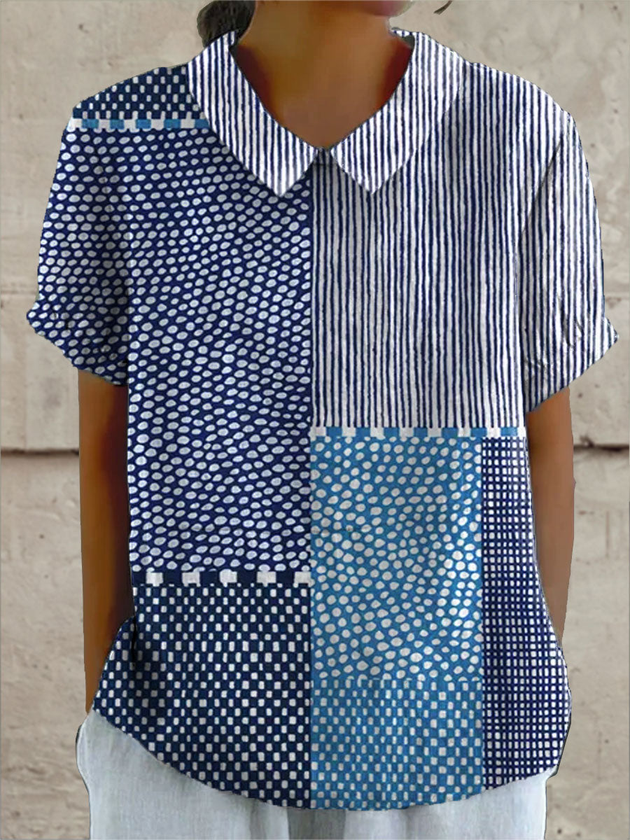 Yasmin | Bluse mit Patchwork-Print