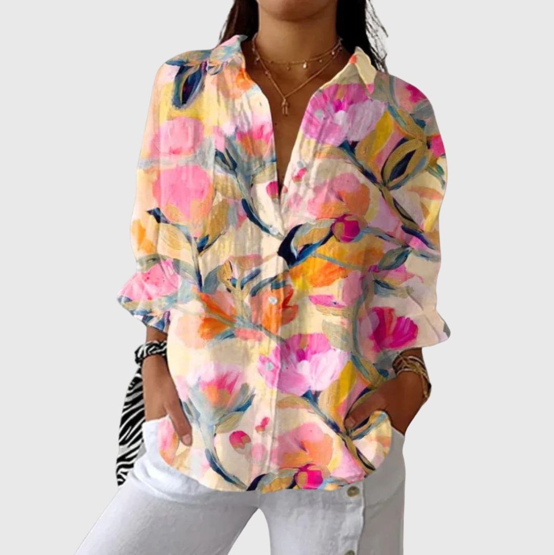 Philippa | Leichte farbenfrohe Bluse mit Print