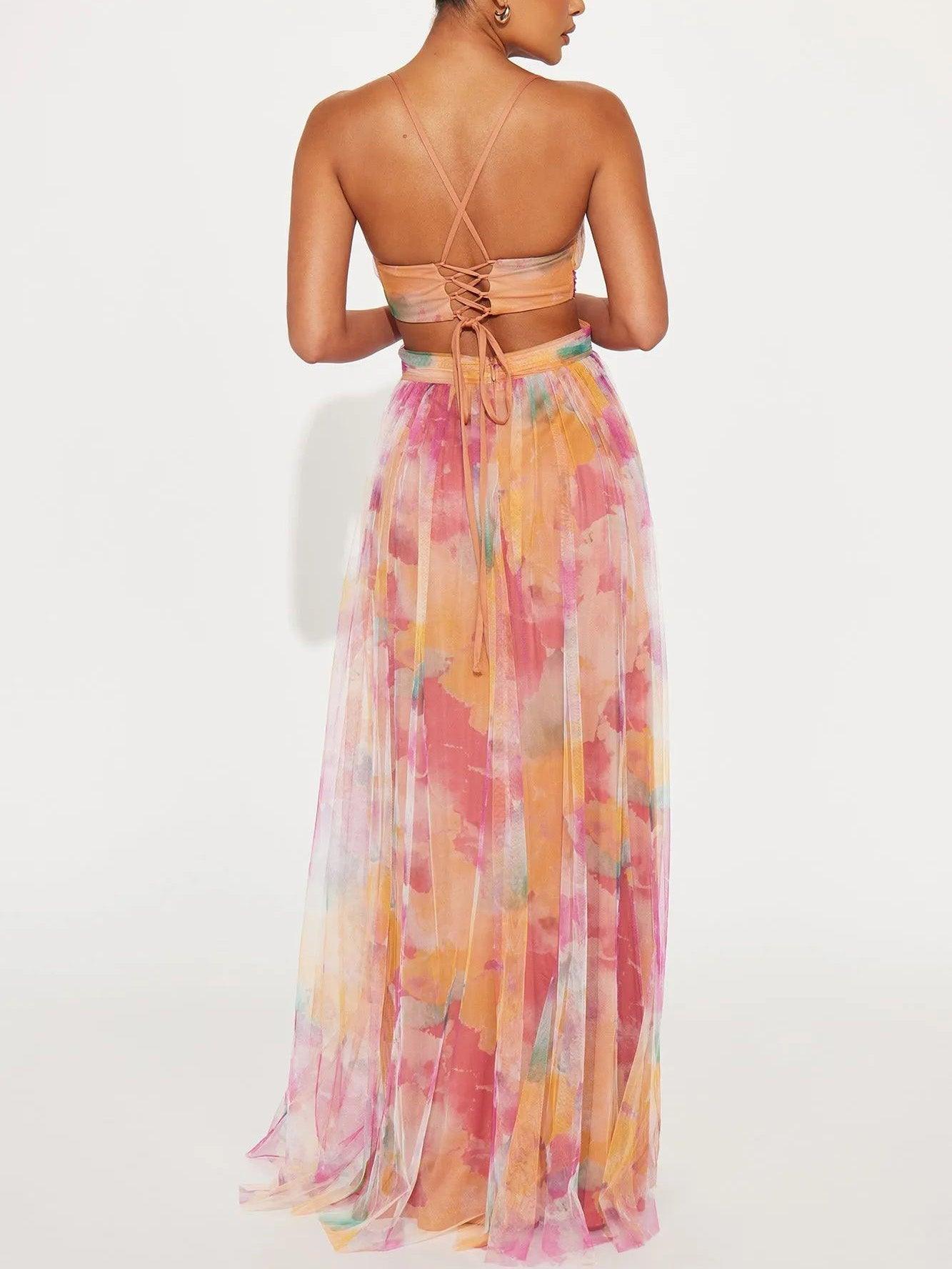 Antonia | Maxikleid Blumenprint mit V-Ausschnitt