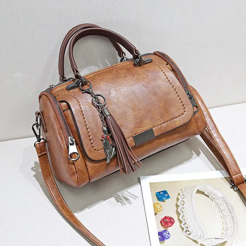 Rose | Ledertasche mit Struktur