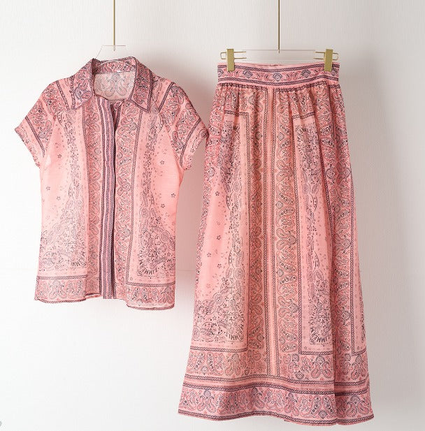 Magdalena | Bedrucktes zweiteiliges Boho-Set