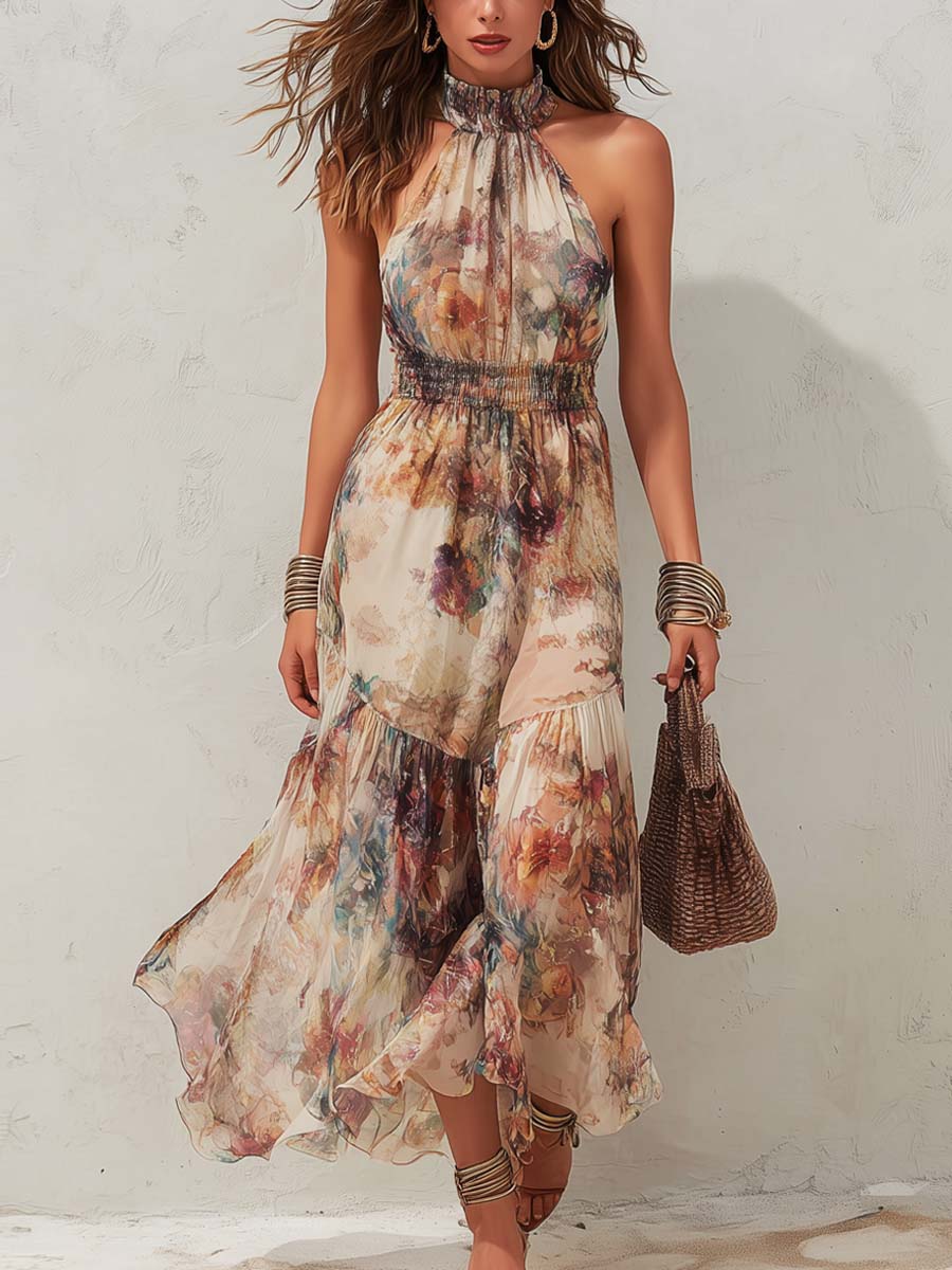 Frieda | Midikleid mit zart mit Blumenmuster Vintage