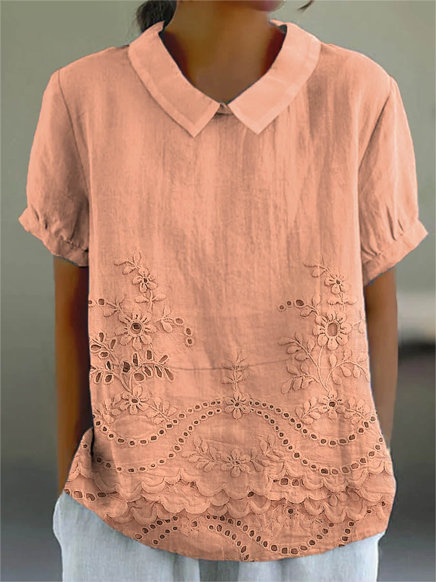 Tabea | Bluse mit Blumenstickerei