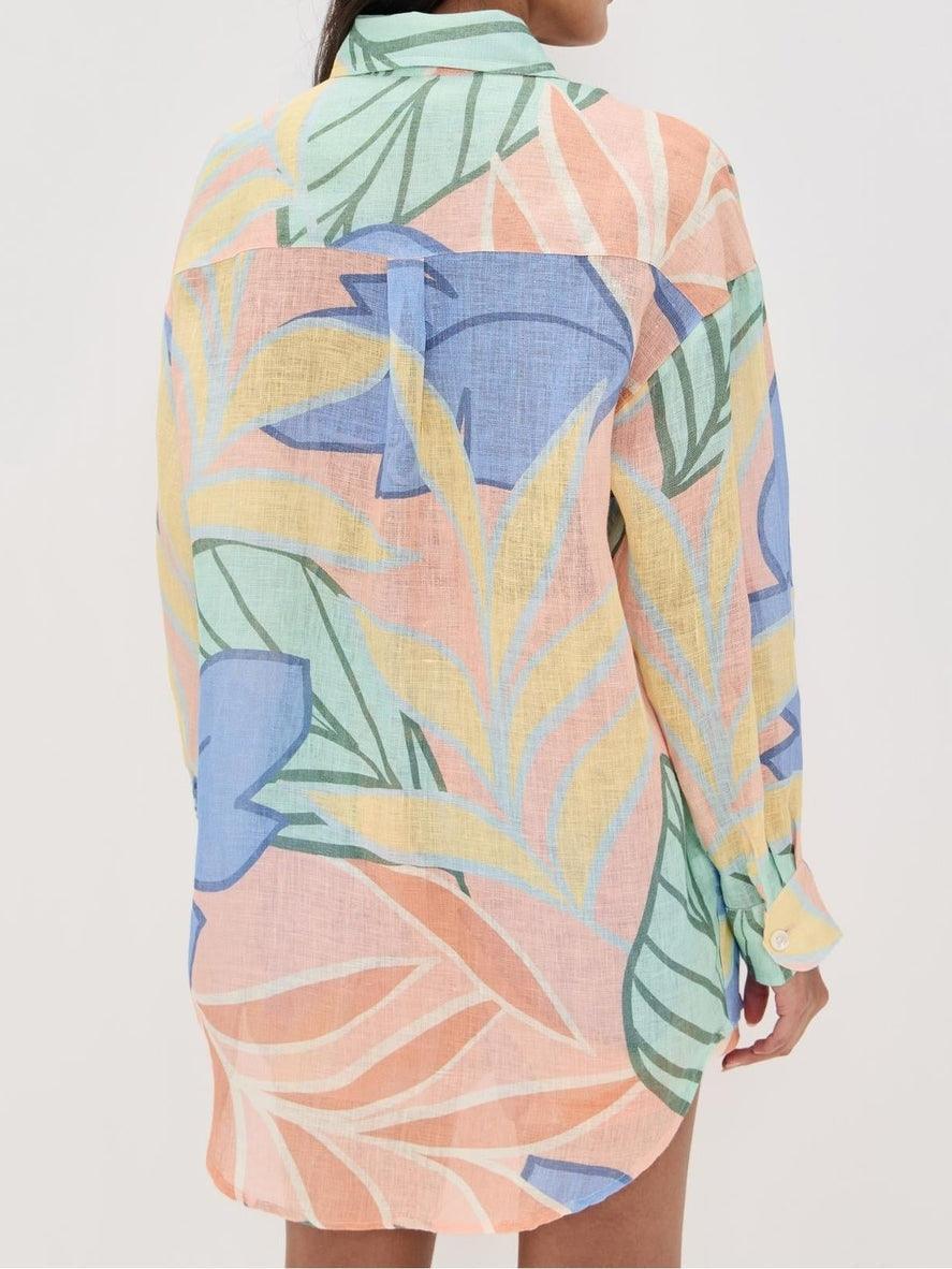 Karin | Kurzes Set mit Print Foglie tropisch