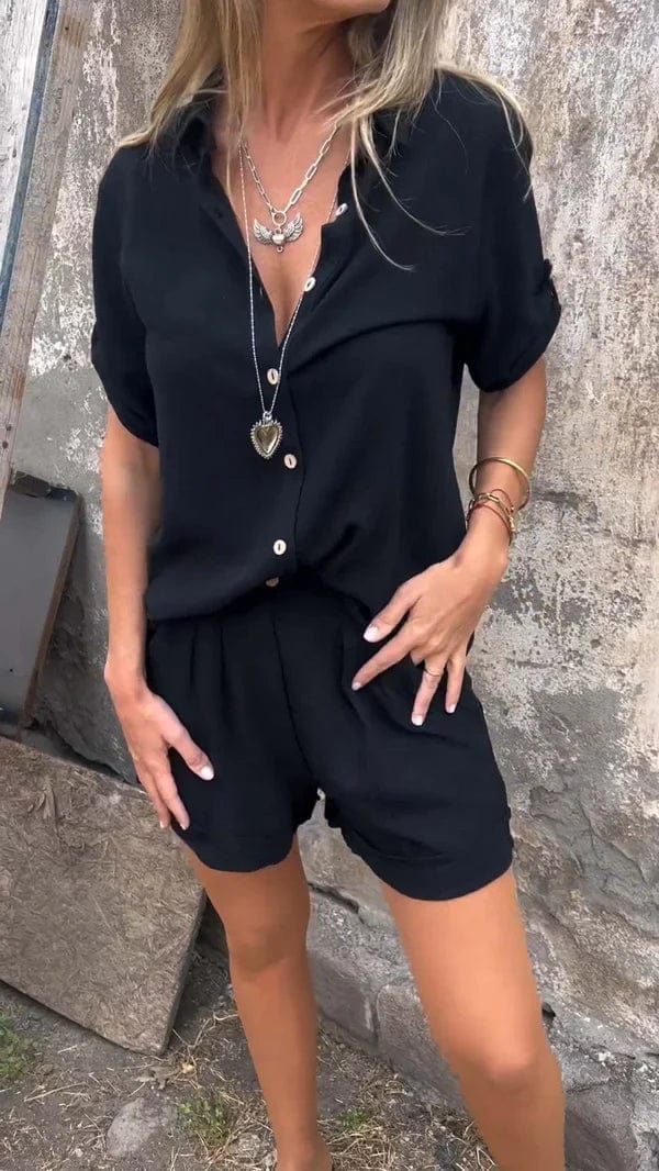 Magdalena | Luftiges geknöpftes Set