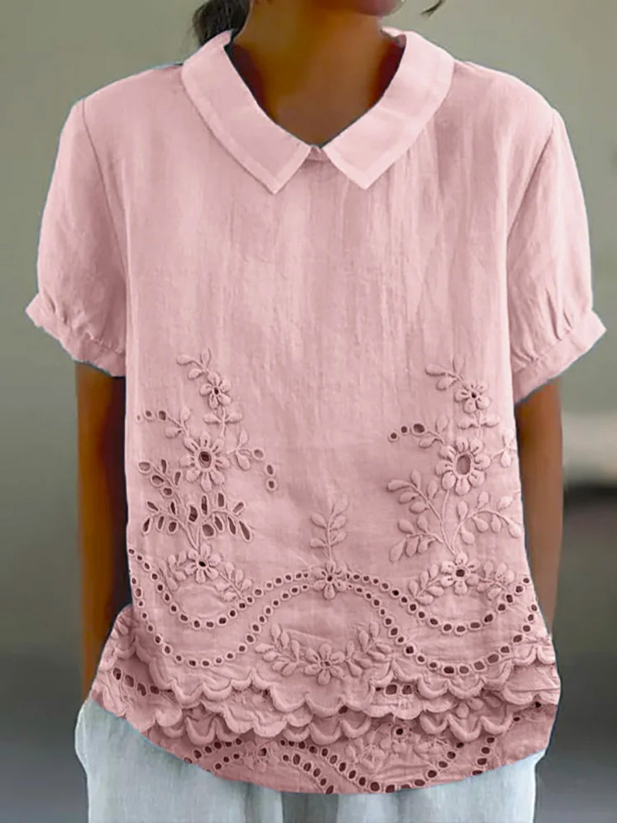 Tabea | Bluse mit Blumenstickerei