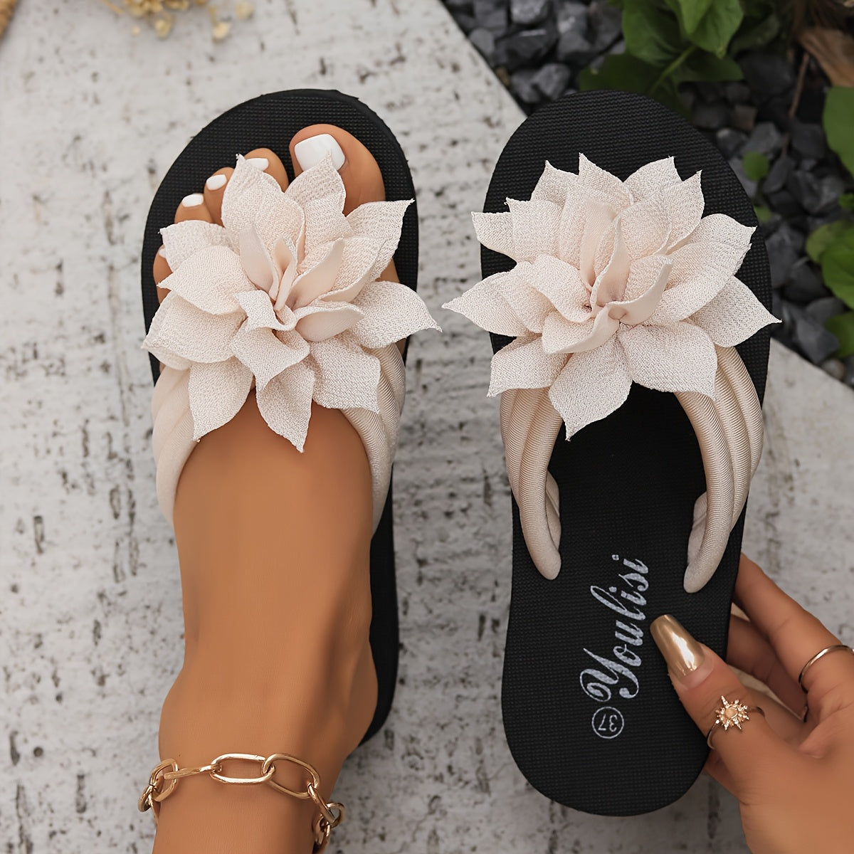 Rose | Elegante Blumensandalen